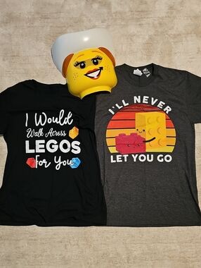 Graphic LEGO Ladies Tee Bundle - Black & Charcoal with Bright Print